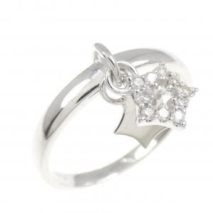 K18WG スター ダイヤモンド リング 0.08CT