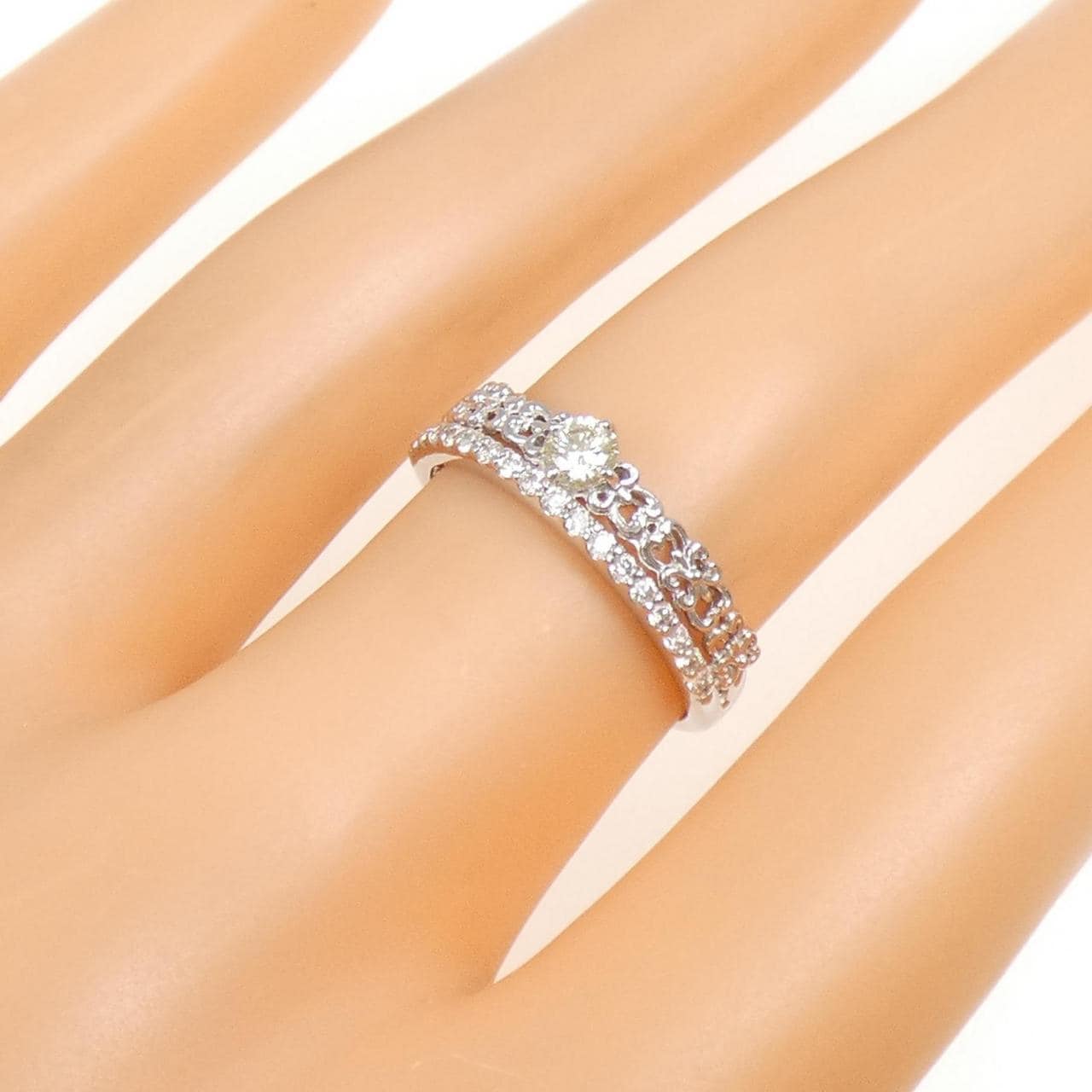 PT950 ダイヤモンド リング 0.163CT