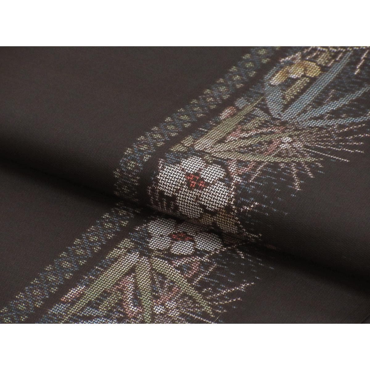 紬　九マルキ　証紙付　身幅Ｌ寸【本場奄美大島紬】