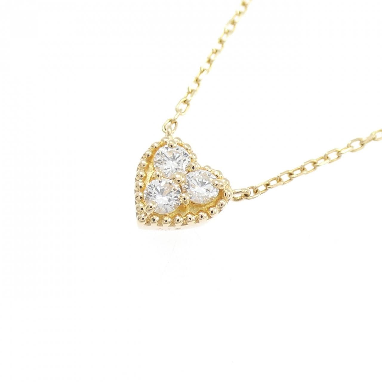 ヴァンドーム ハート ダイヤモンド ネックレス 0.12CT
