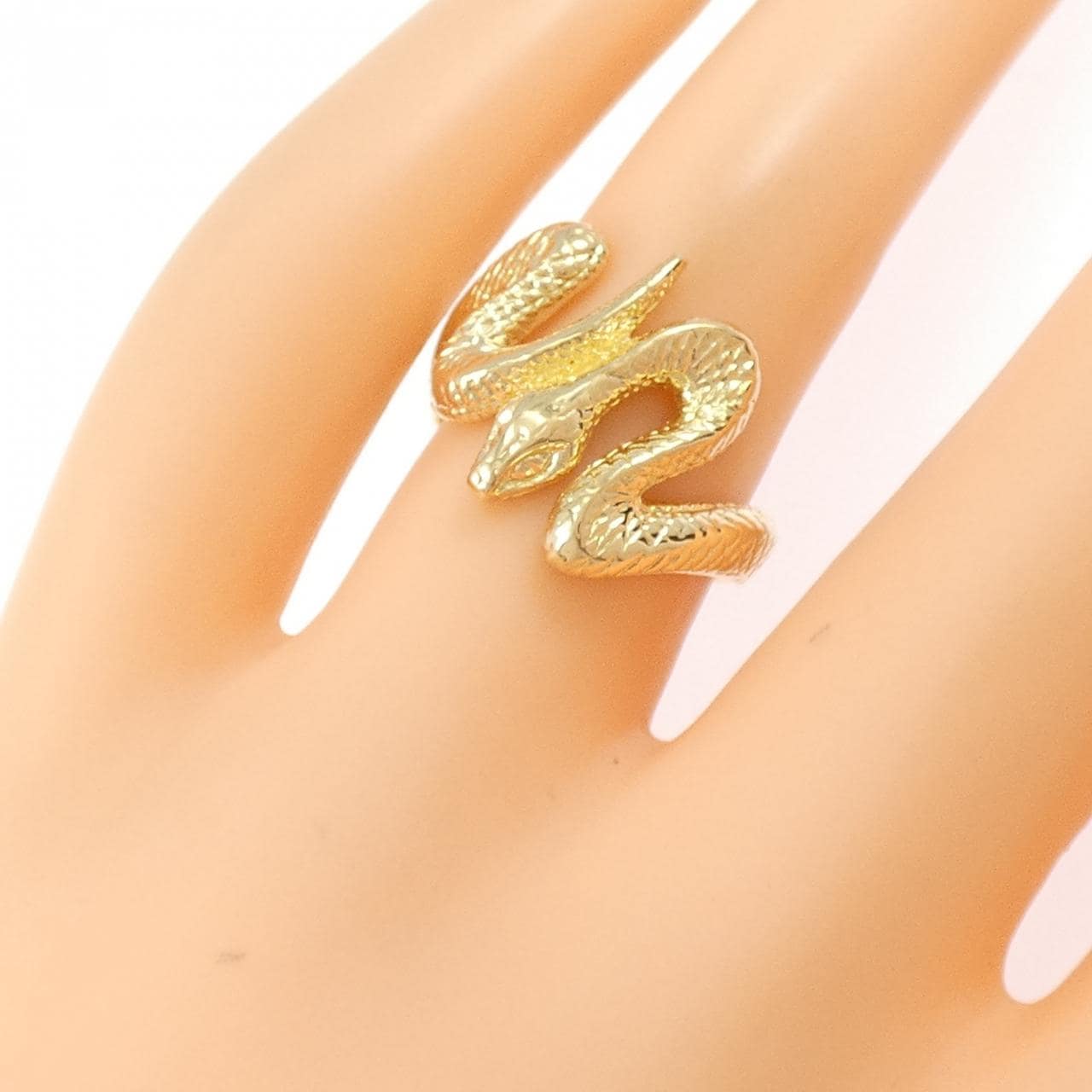 K18YG snake ring