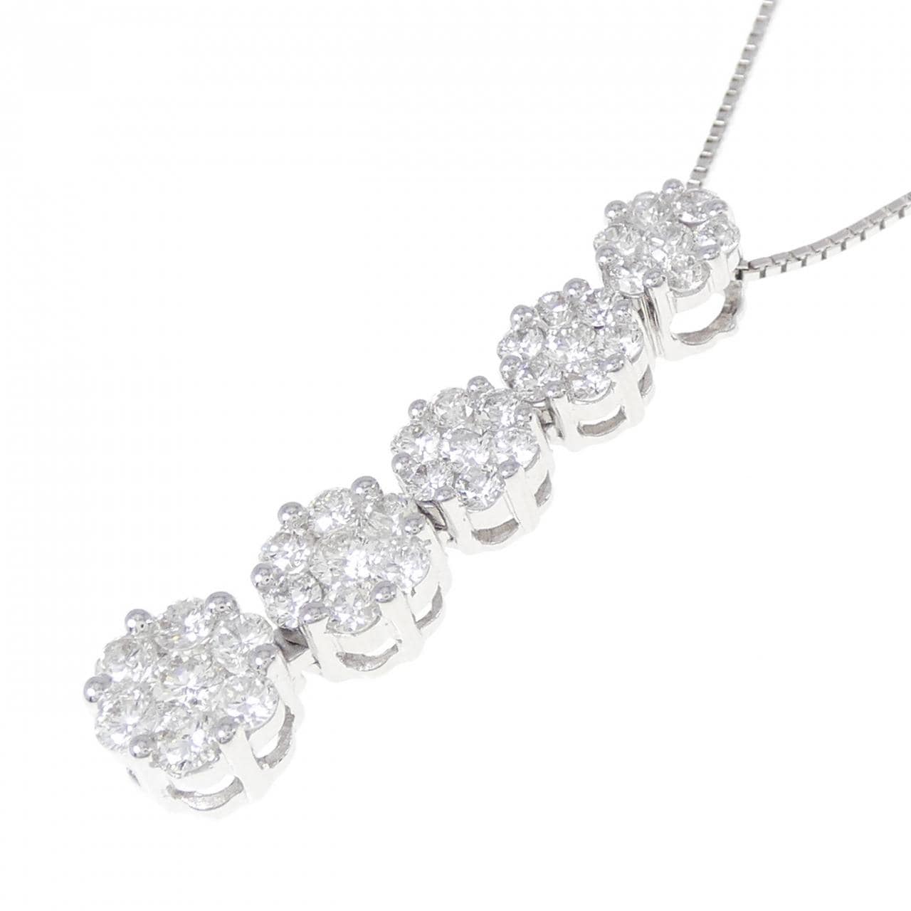 K18WG ダイヤモンド1.00ct ネックレス 最終価格 - アクセサリー