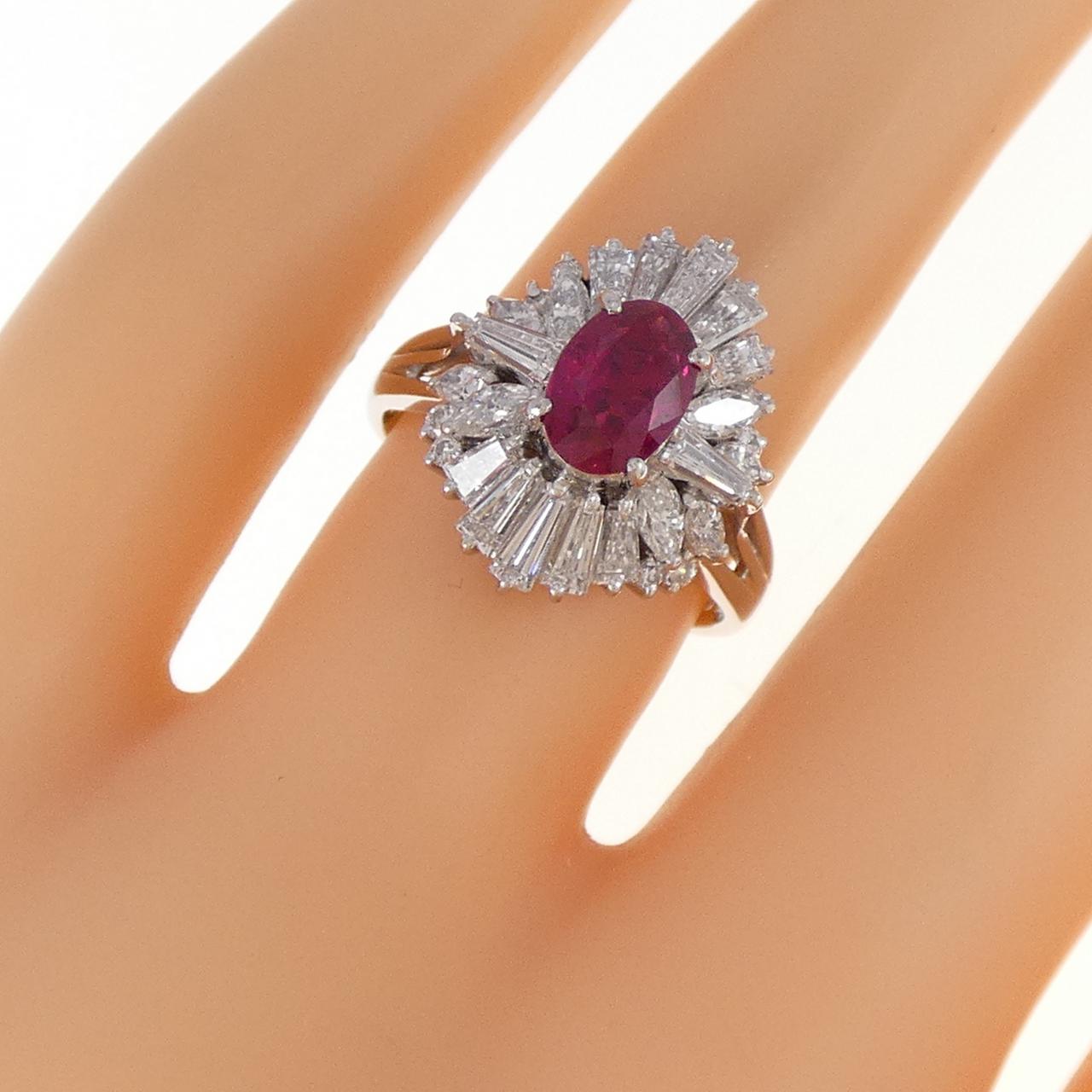 PT900 ルビー リング 1.012CT