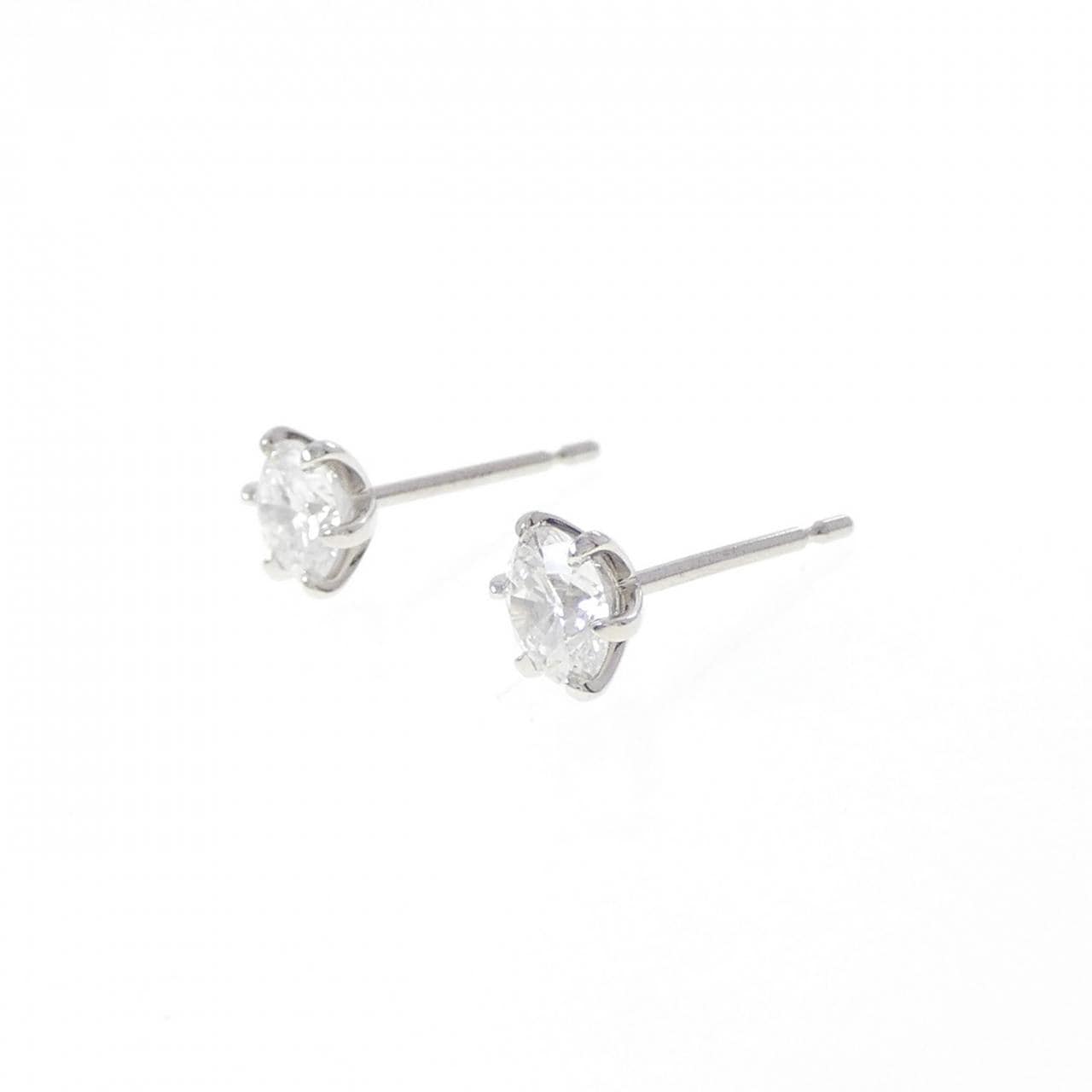 【リメイク】PT900/ST ダイヤモンド ピアス 0.407CT 0.416CT F VS1-2 VG-G