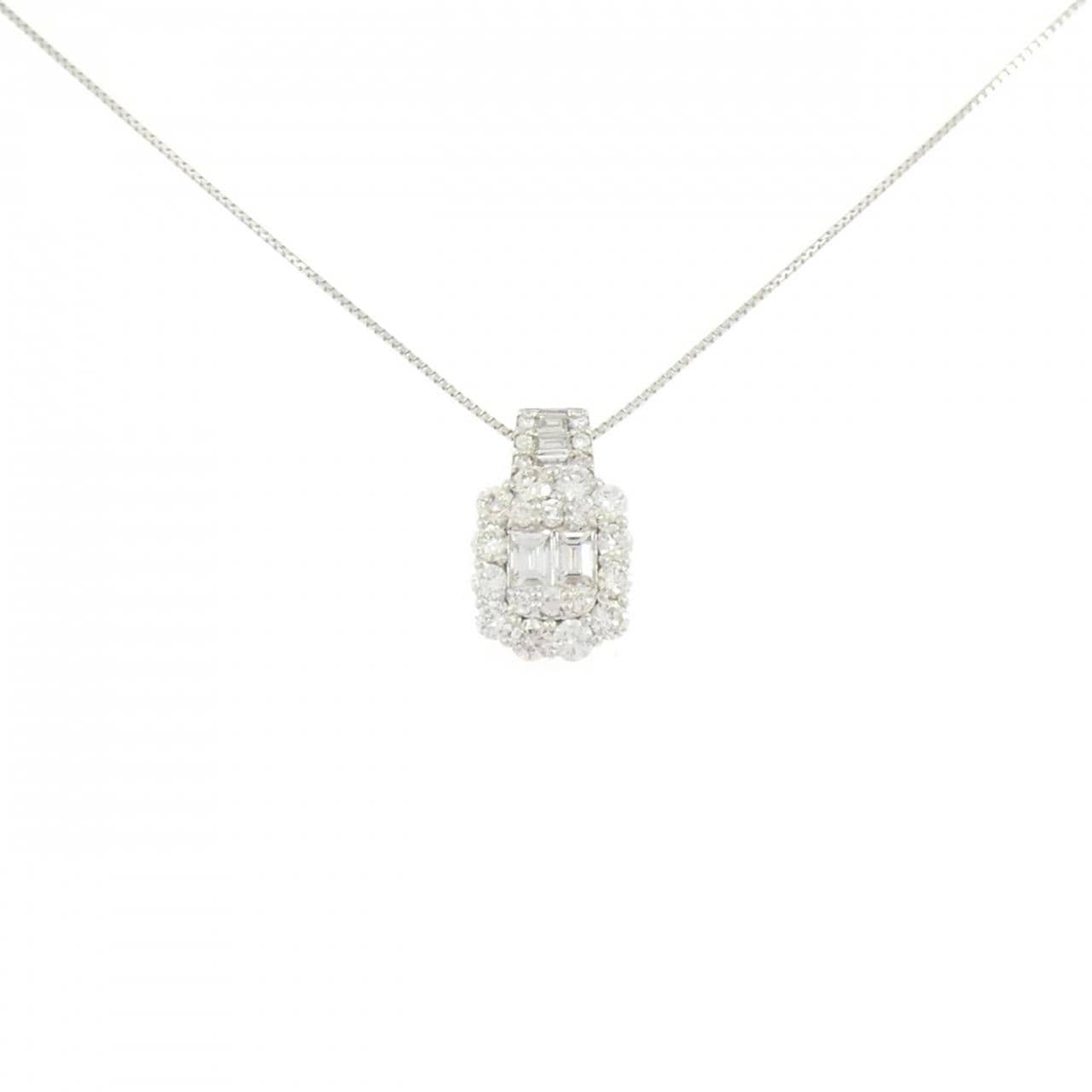 【新品】PT900/PT850 ダイヤモンド ネックレス 0.85CT