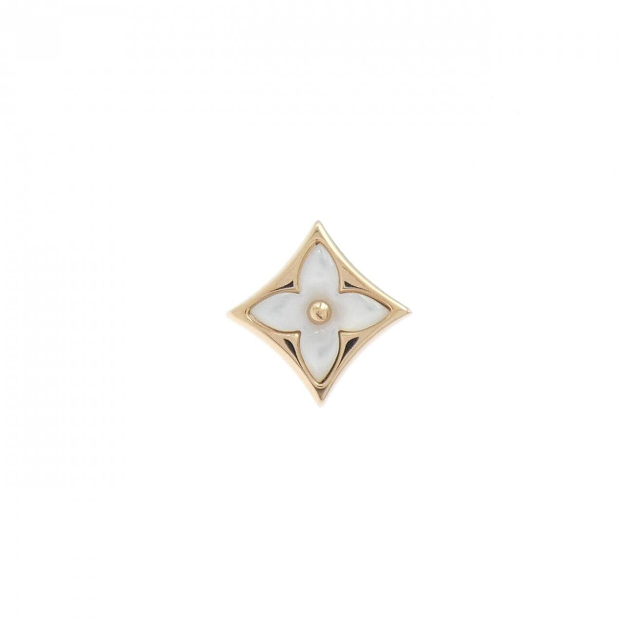LOUIS VUITTON Puce Star Blossom Nacre Earrings One Ear