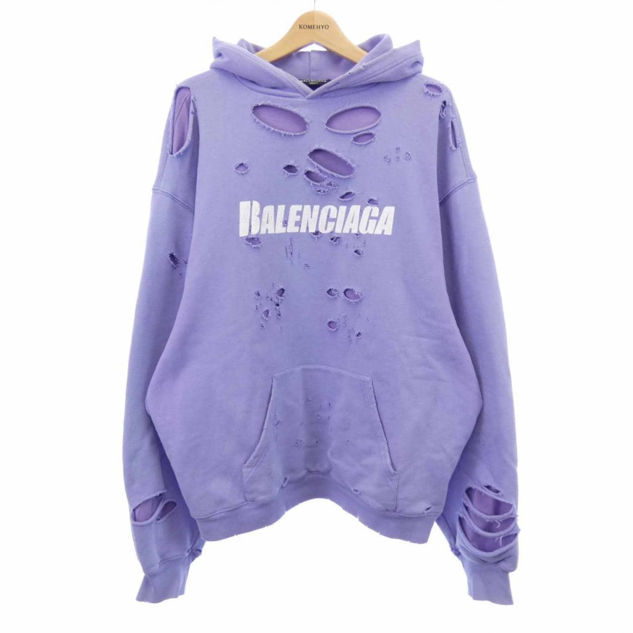 バレンシアガ BALENCIAGA キャップスデストロイドフーディープルオーバー 659403 TKVB6 UNISEX パーカー