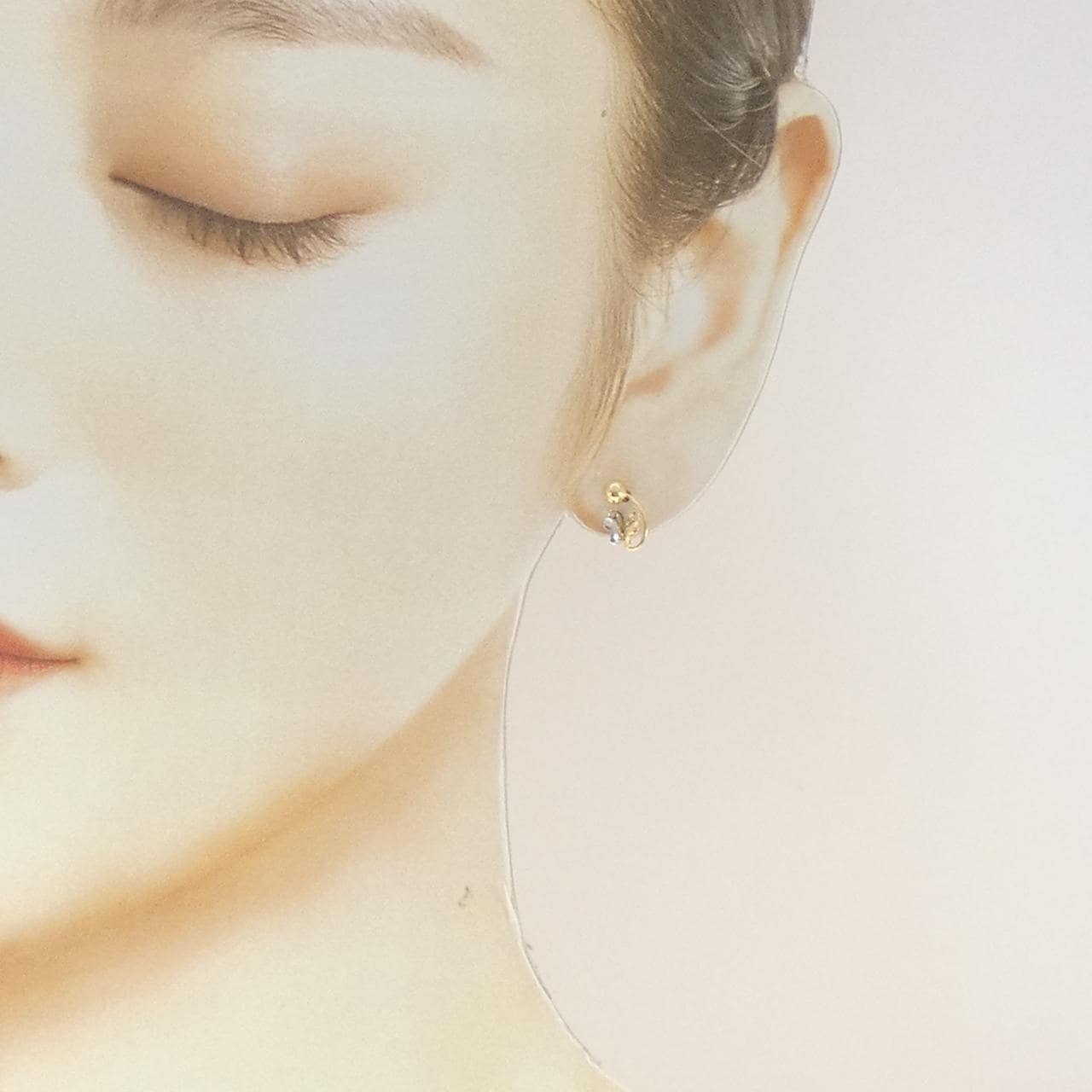 K18YG/PT バタフライ ピアス