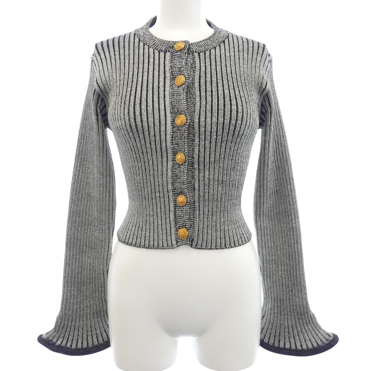 ルイヴィトン LOUIS VUITTON リブドニットトランペット FMKC97LJ3 カーディガン