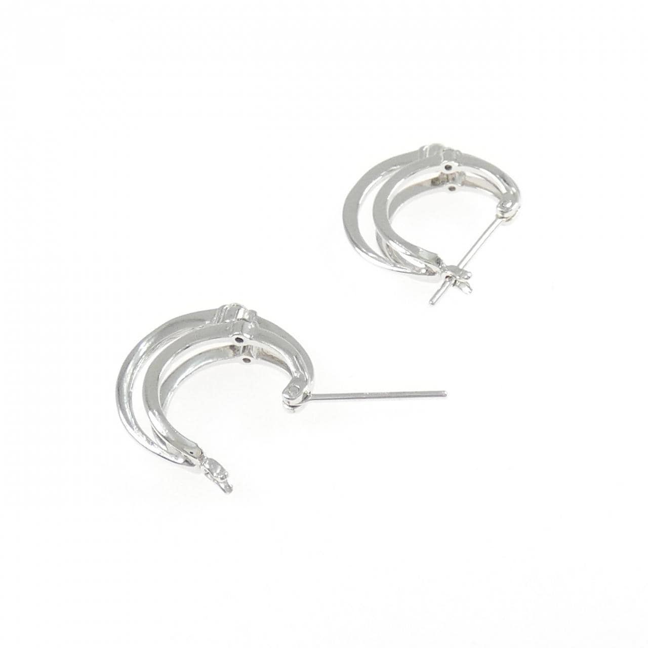 K18WG ダイヤモンド ピアス 0.10CT