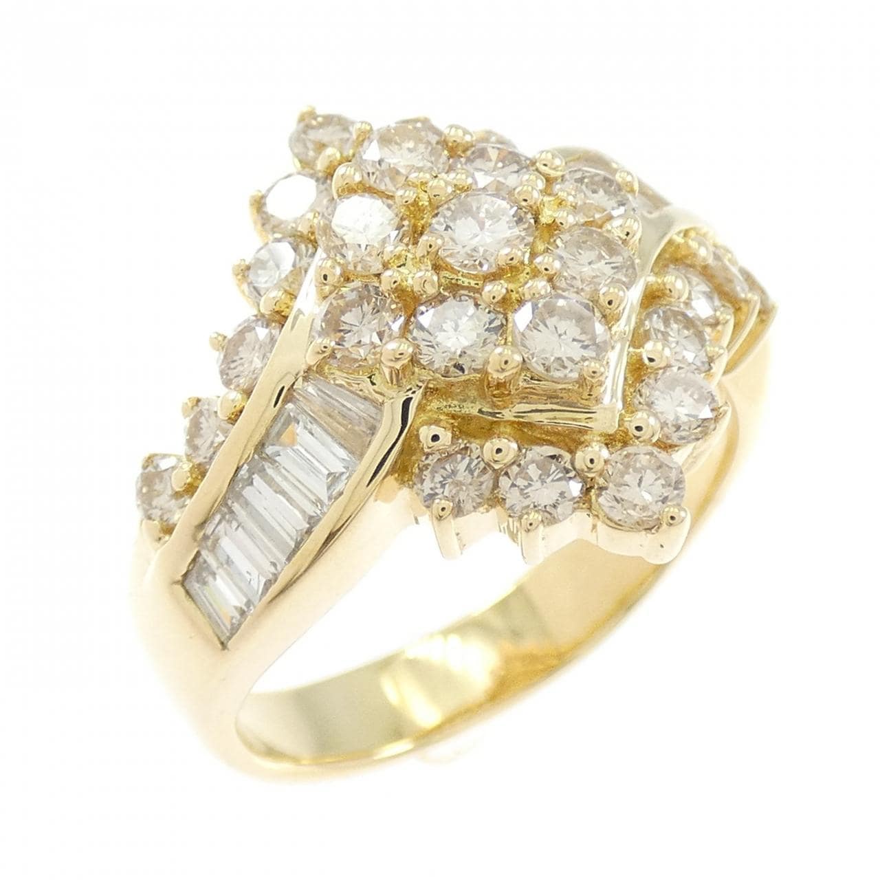 K18YG ダイヤモンド リング 1.86CT
