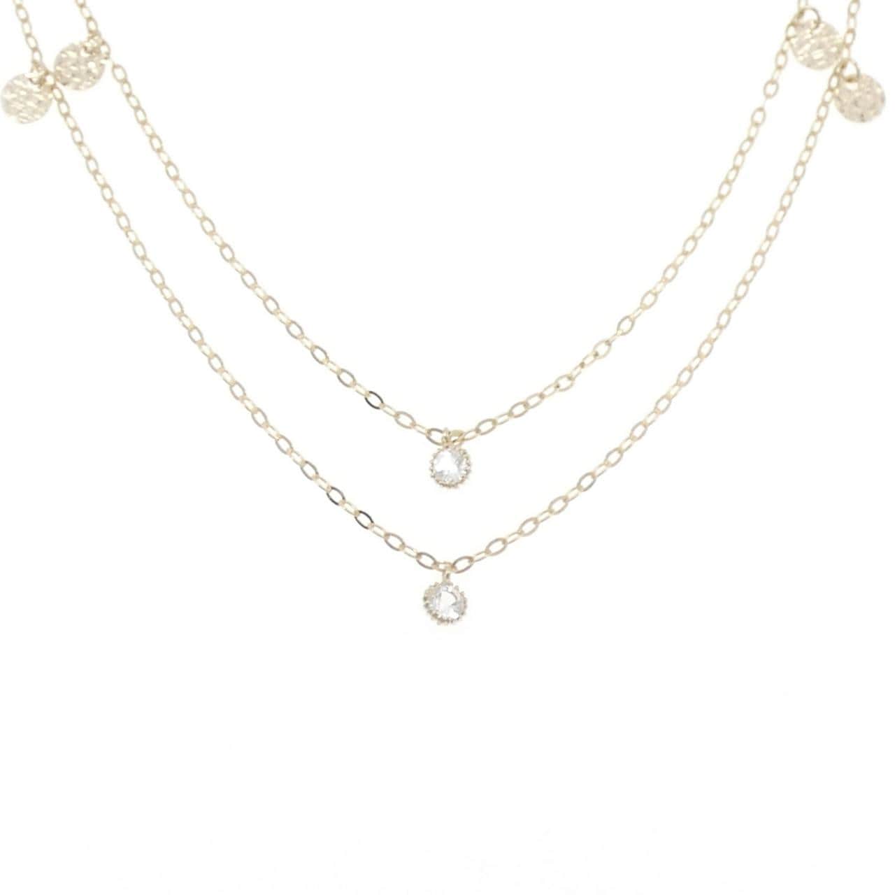 750YG ホワイトトパーズ ネックレス