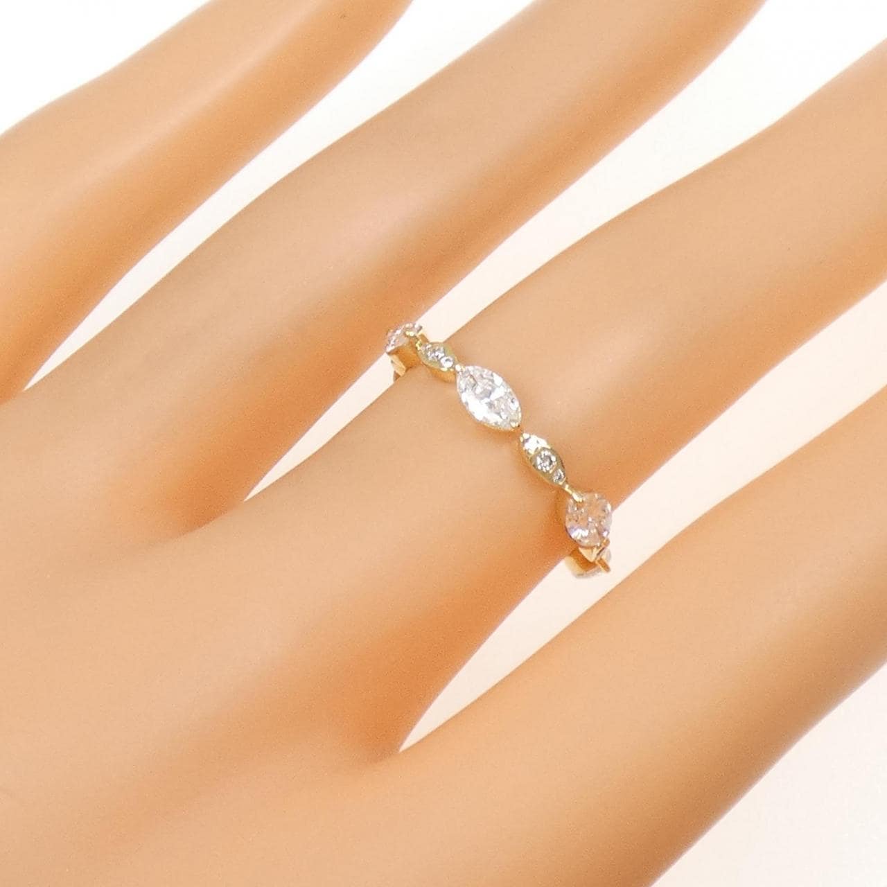 【新品】K18YG フルエタニティ ダイヤモンド リング 1.06CT