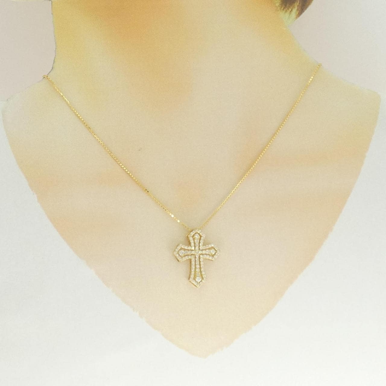 K18YG ダイヤモンド ネックレス 0.74CT