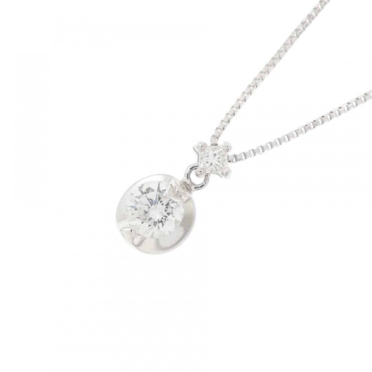 K18WG ダイヤモンド ネックレス 0.20CT