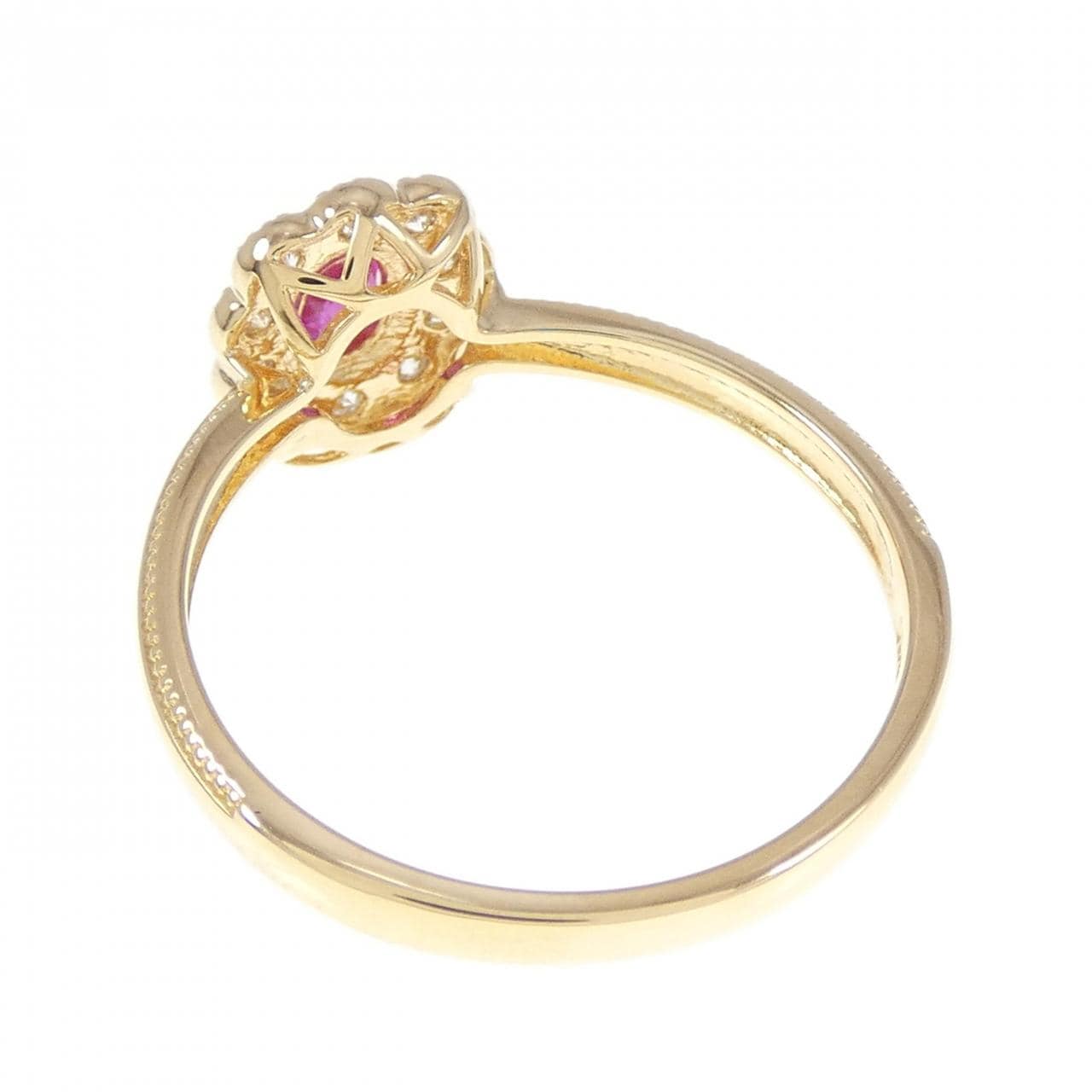 K18YG ルビー リング 0.24CT