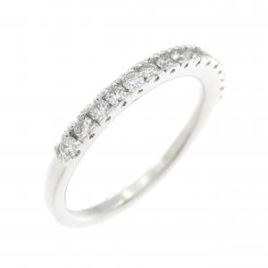 K18WG ハーフエタニティ ダイヤモンド リング 0.28CT