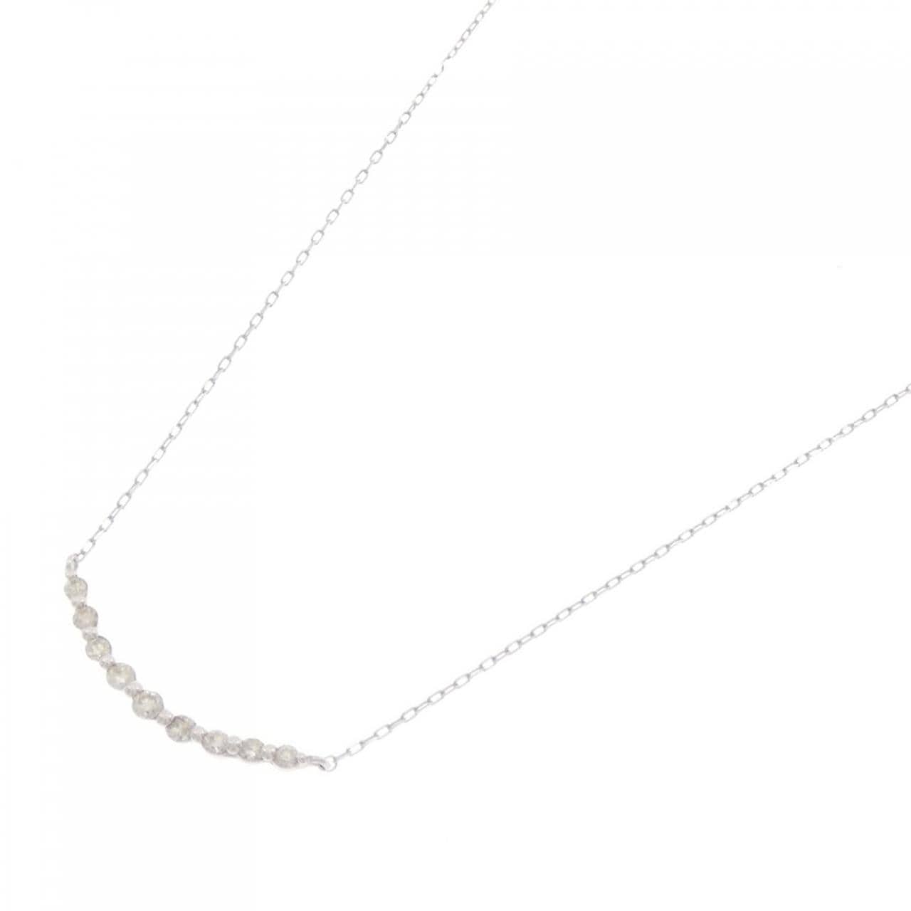 K18WG ダイヤモンド ネックレス 0.10CT