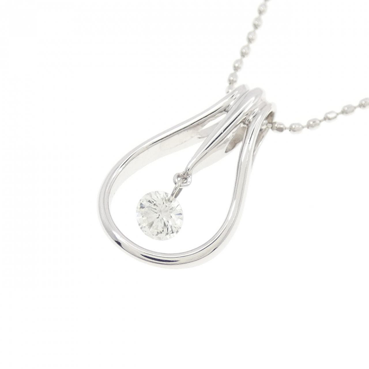 K18WG ダイヤモンド ネックレス 0.10CT