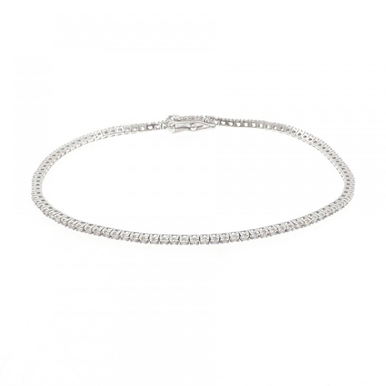 K18WG ダイヤモンド ブレスレット 1.00CT