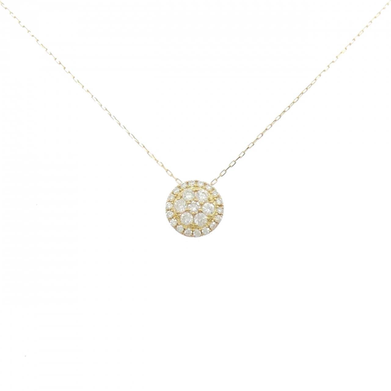 【リメイク】K18YG ダイヤモンド ネックレス 0.30CT