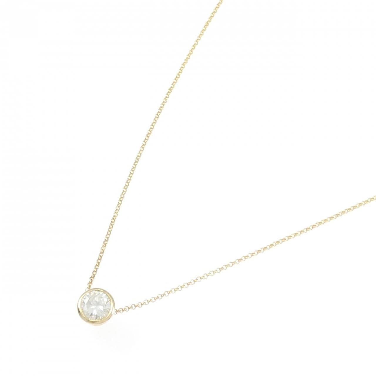 K18YG ソリティア ダイヤモンド ネックレス 0.591CT