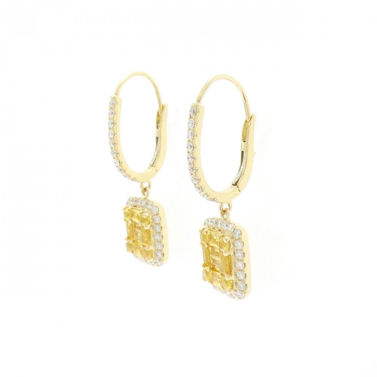 750YG Sapphire Earrings