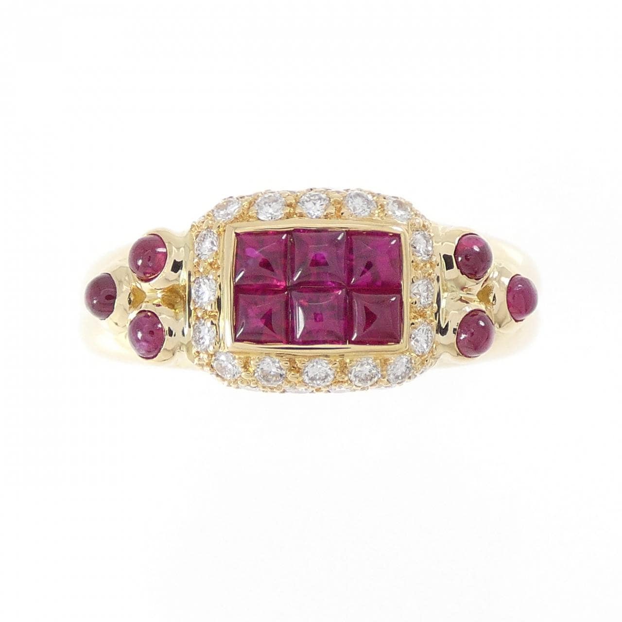 K18YG ルビー リング 1.28CT