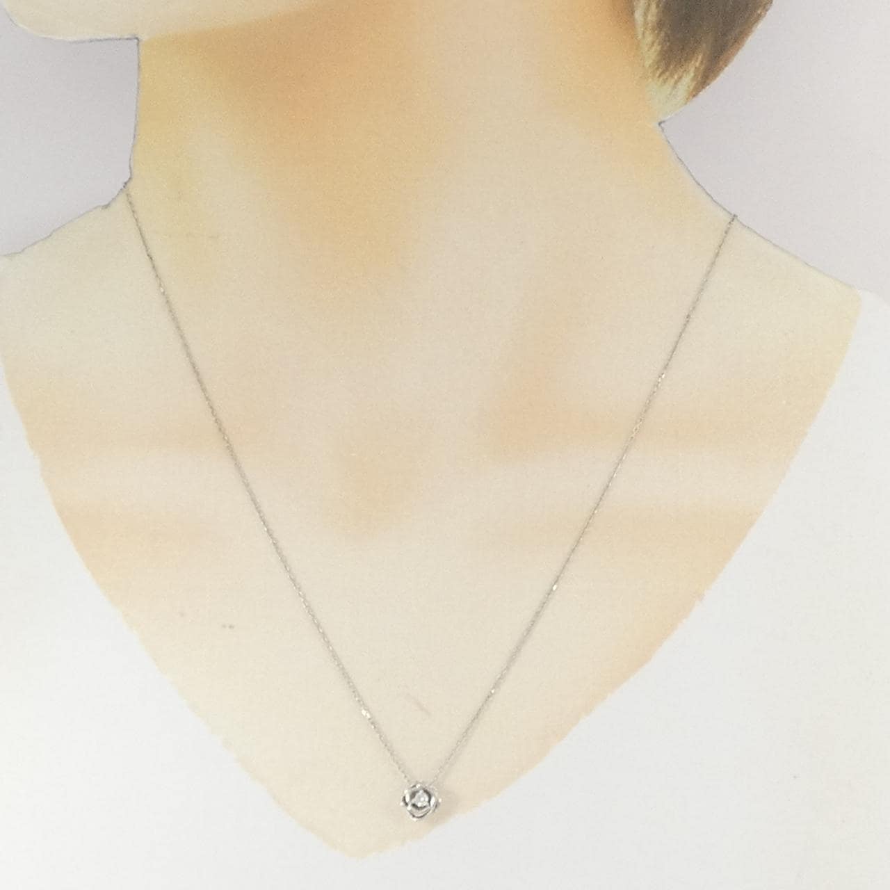 K10WG ローズ サファイヤ ネックレス