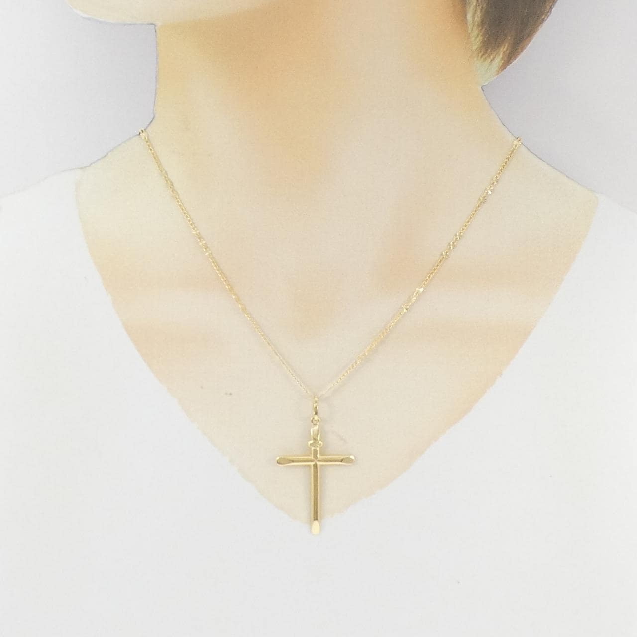 750YG クロス ネックレス