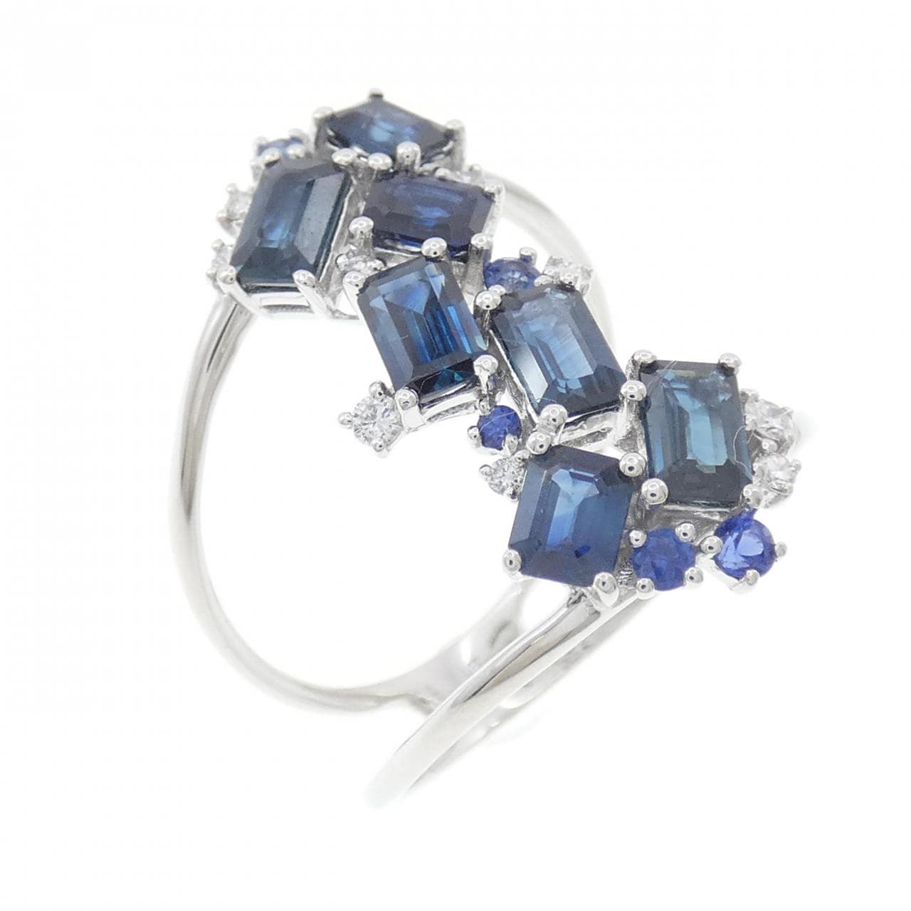 18KWG サファイヤ リング 2.42CT