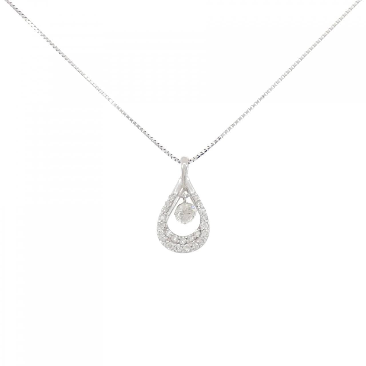 K18WG ダイヤモンド ネックレス 0.21CT