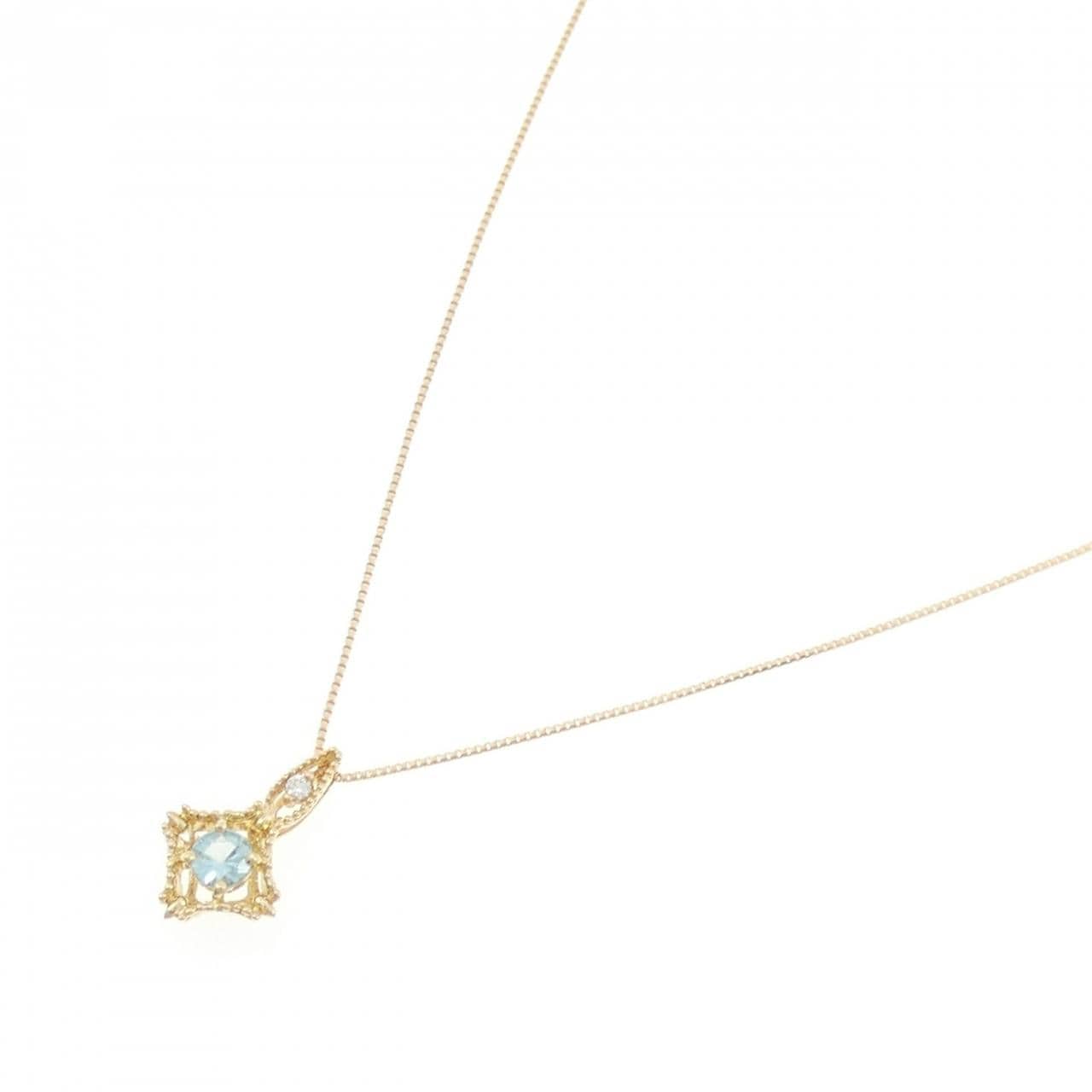 18K黃金碧璽項鍊，0.14克拉