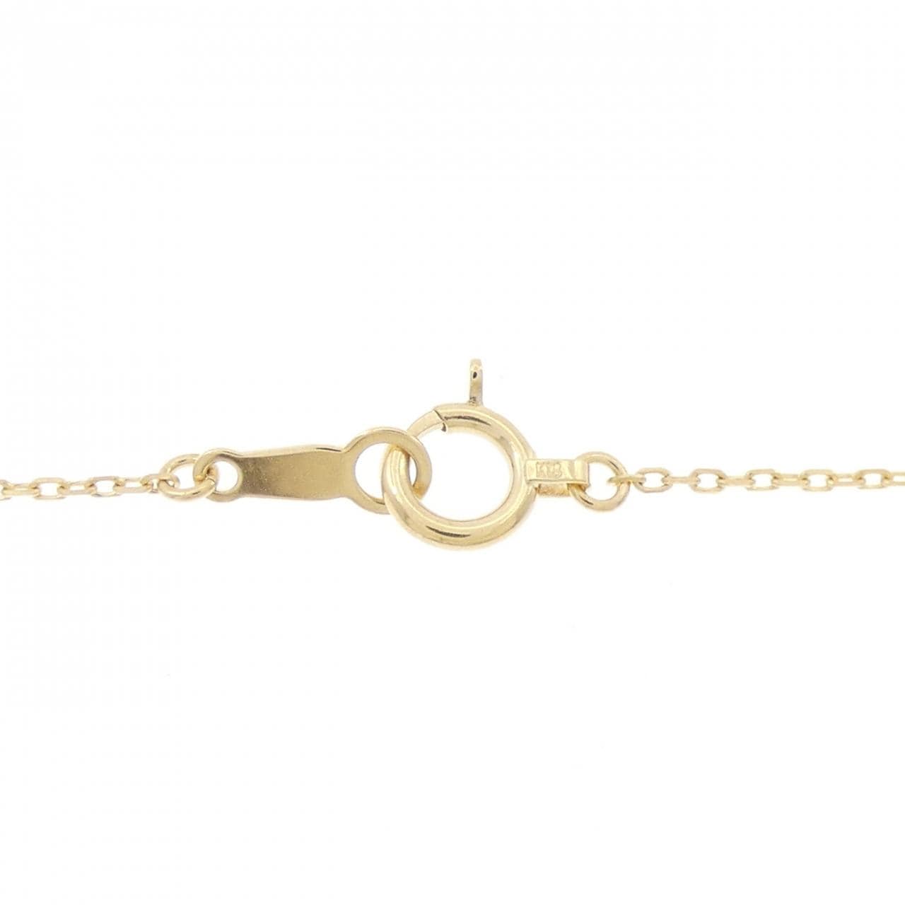 K18YG スター×ムーン ダイヤモンド ネックレス 0.12CT