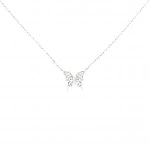 PT950/PT850 バタフライ ダイヤモンド ネックレス 0.07CT
