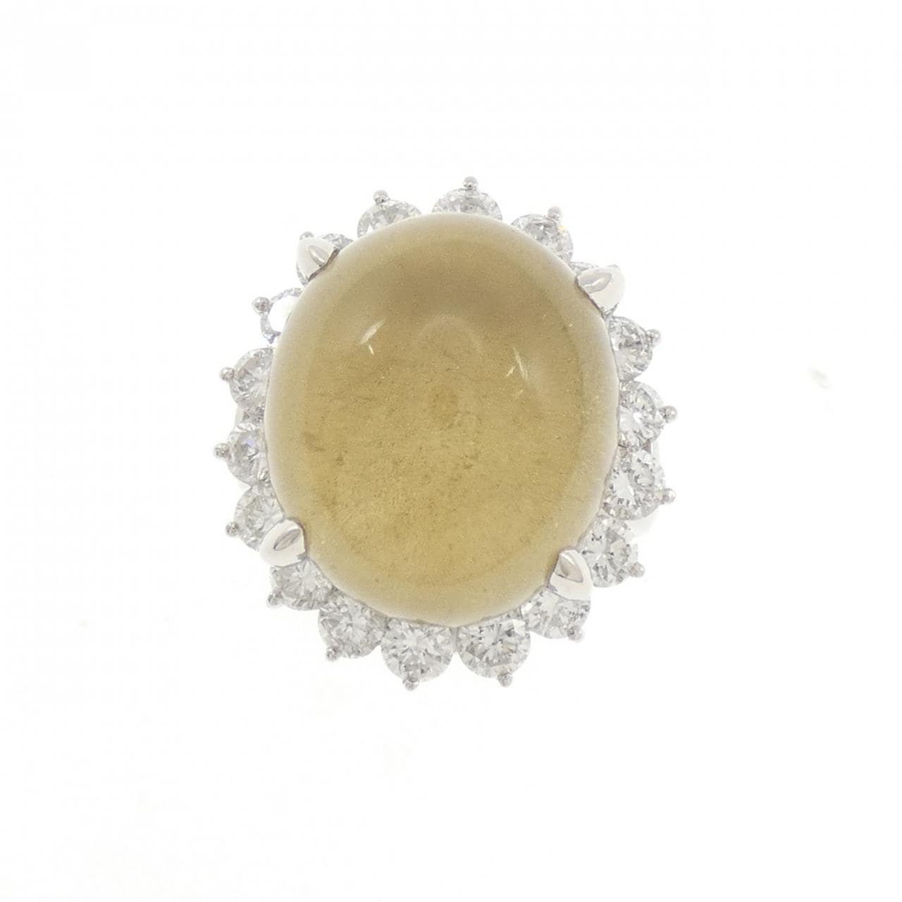 PT900 クオーツキャッツアイ リング 17.72CT