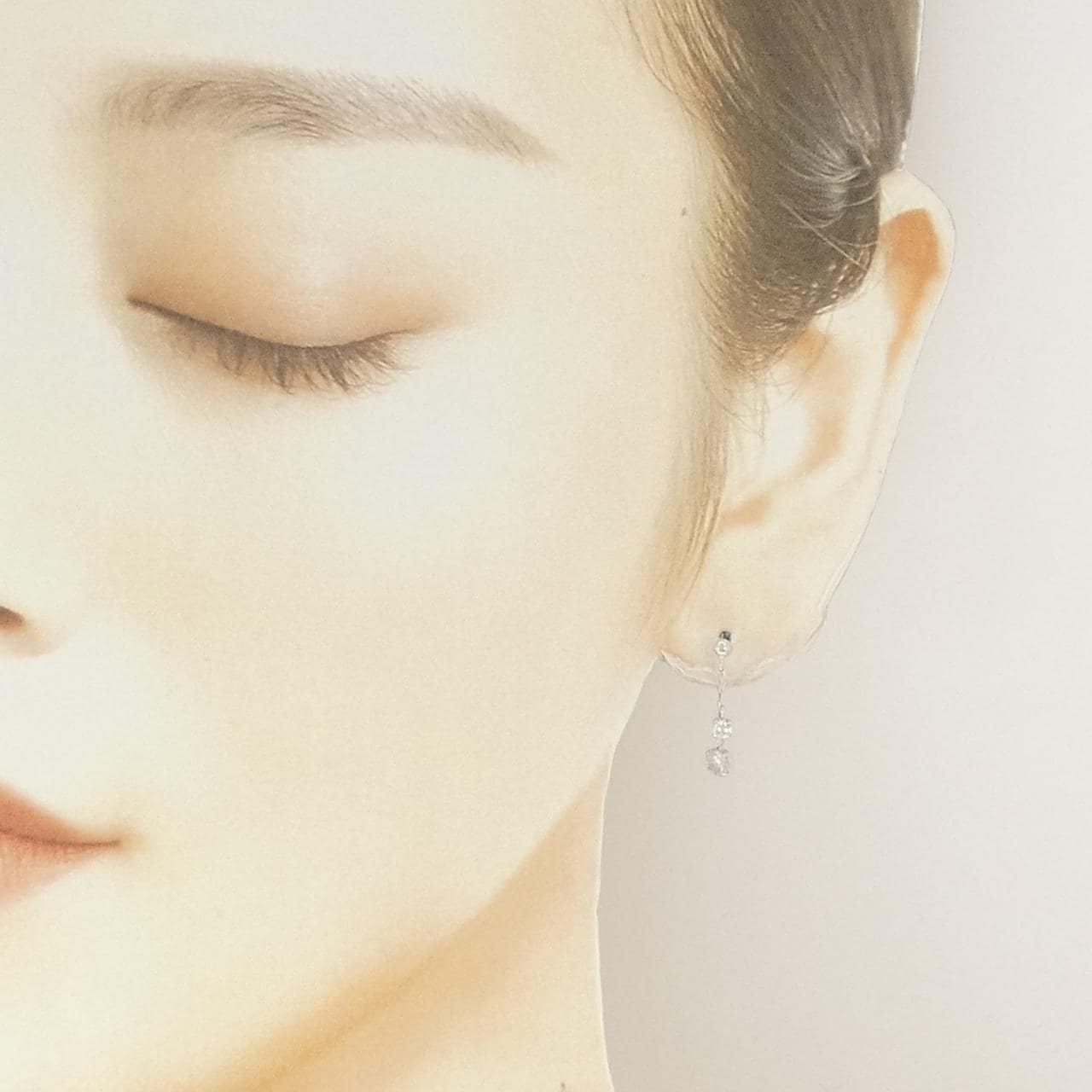 K18WG ダイヤモンド ピアス 0.50CT