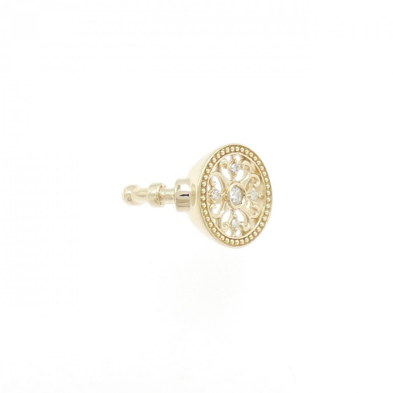 K10YG ダイヤモンド イヤーカフ 片耳