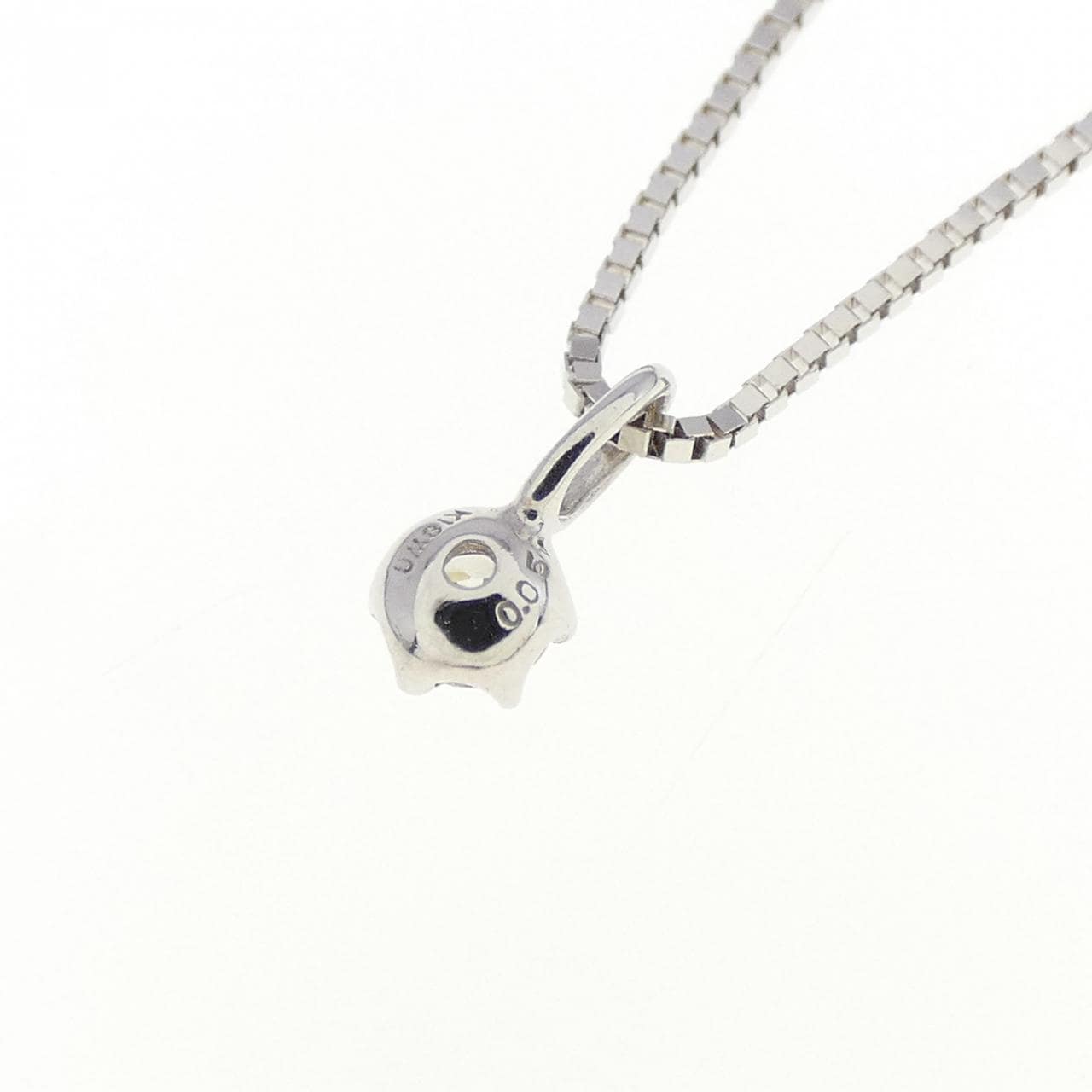 K18WG ダイヤモンド ネックレス 0.05CT