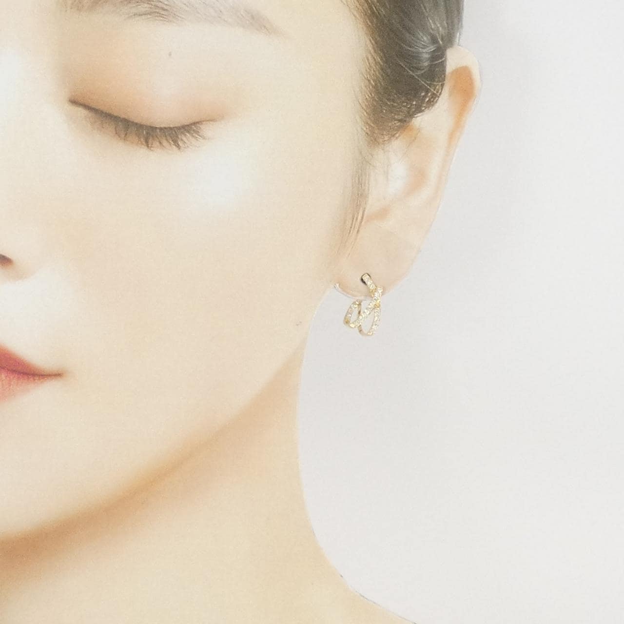 K18YG ダイヤモンド ピアス 0.30CT