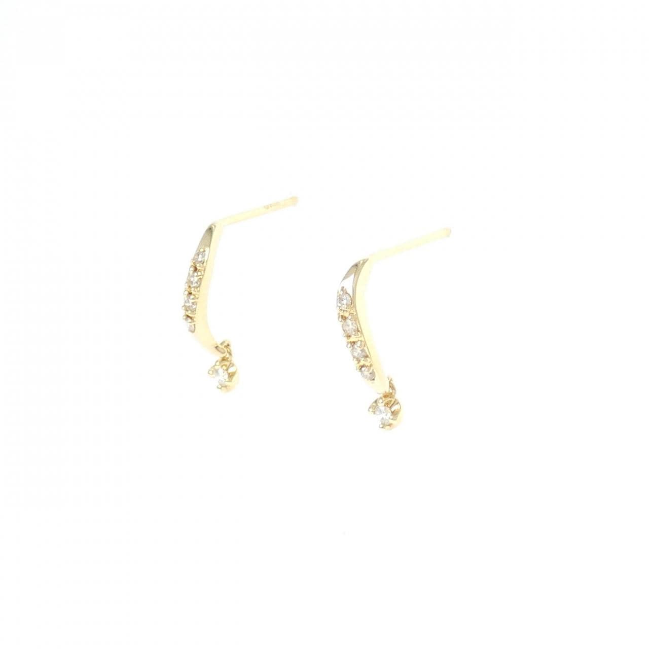 K18YG ダイヤモンド ピアス