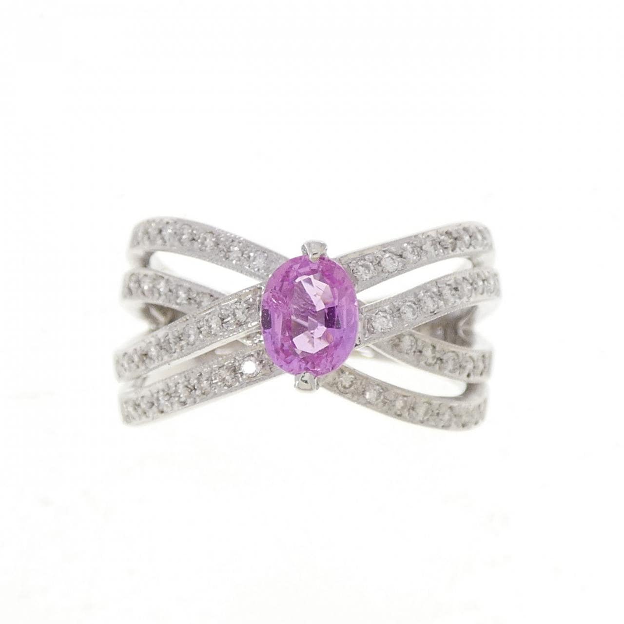 K18WG サファイヤ リング 0.71CT