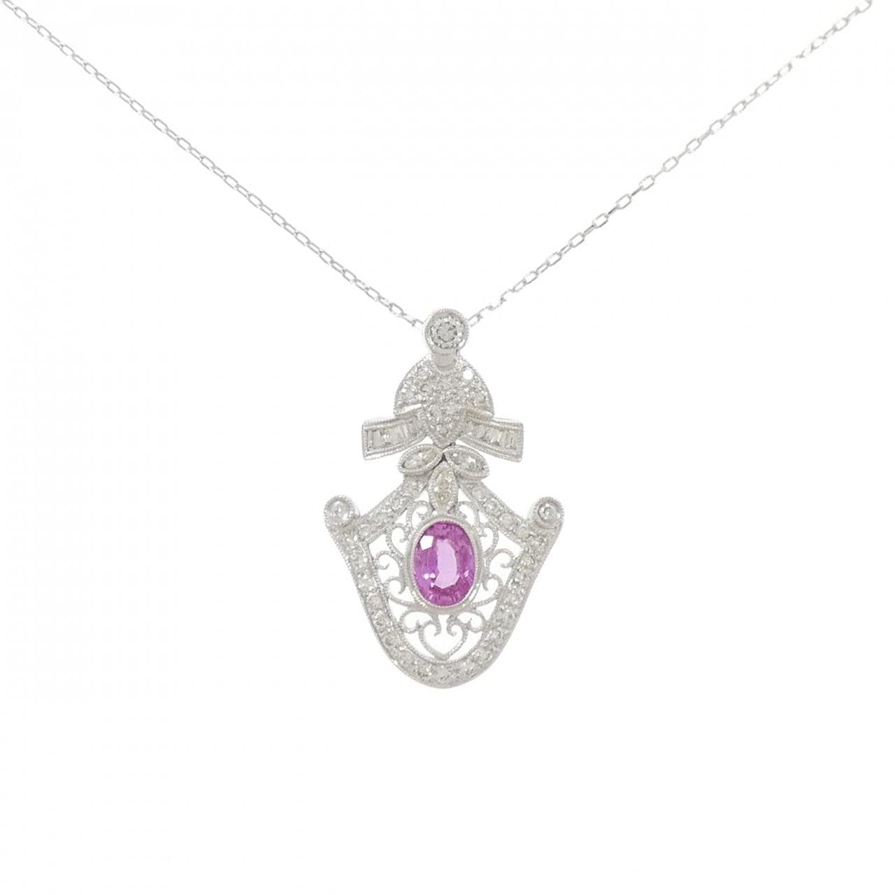 K18WG サファイヤ ネックレス 1.06CT
