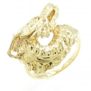 【新品】K18YG ドラゴン ダイヤモンド リング 0.005CT