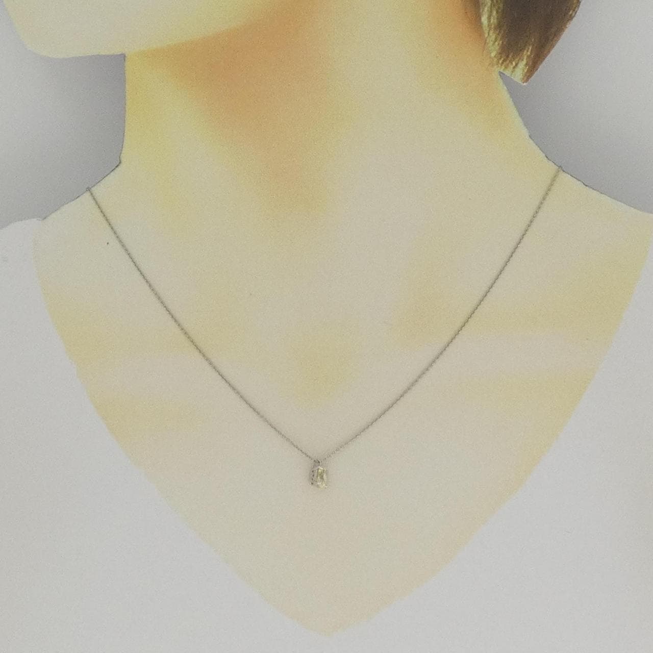【リメイク】PT900/PT850 ダイヤモンド ネックレス 0.575CT FLY VVS2 オーバルカット