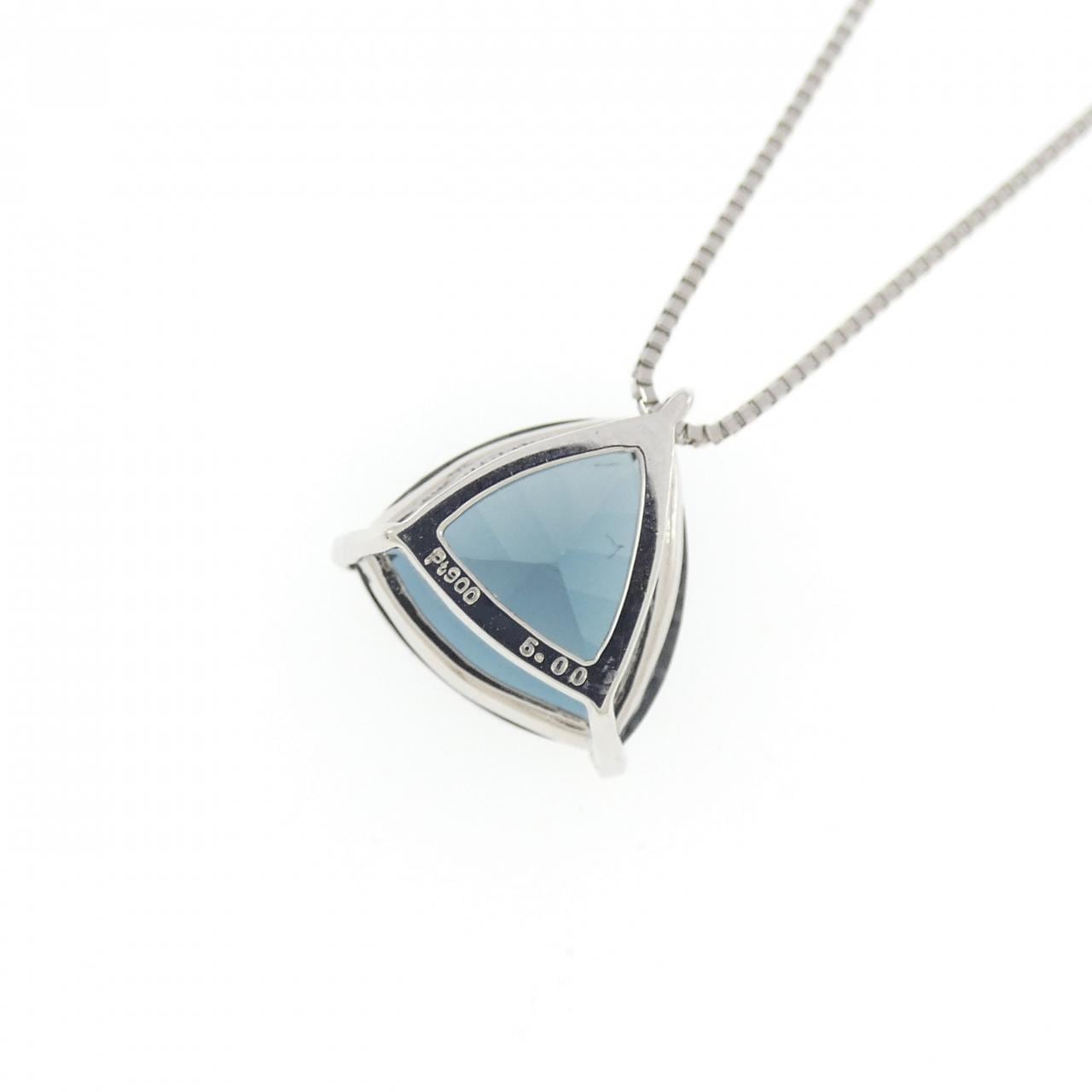 PT900/PT850 ブルートパーズ ネックレス 5.00CT