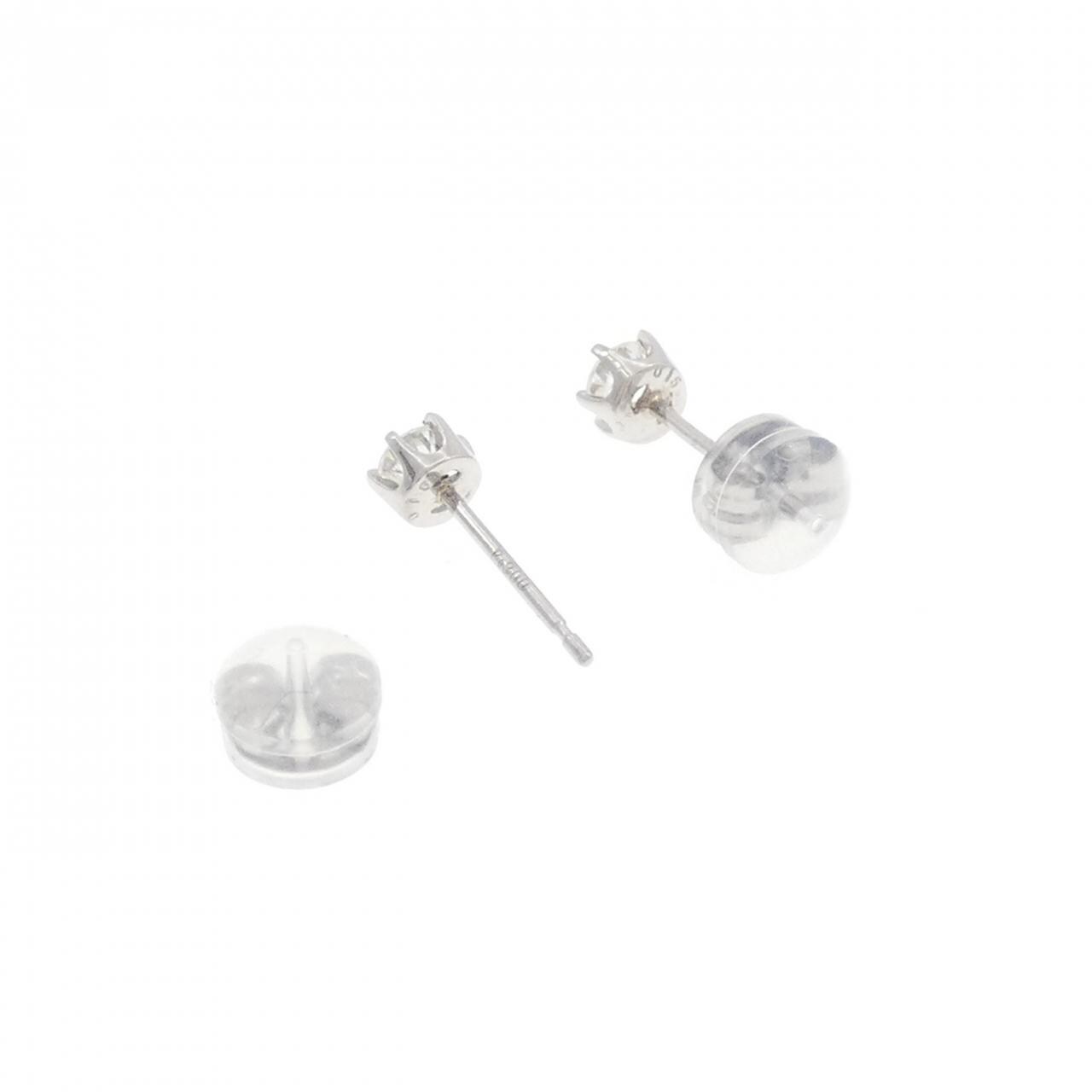 PT900 ソリティア ダイヤモンド ピアス 0.30CT