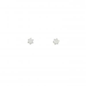 PT900 ソリティア ダイヤモンド ピアス 0.30CT