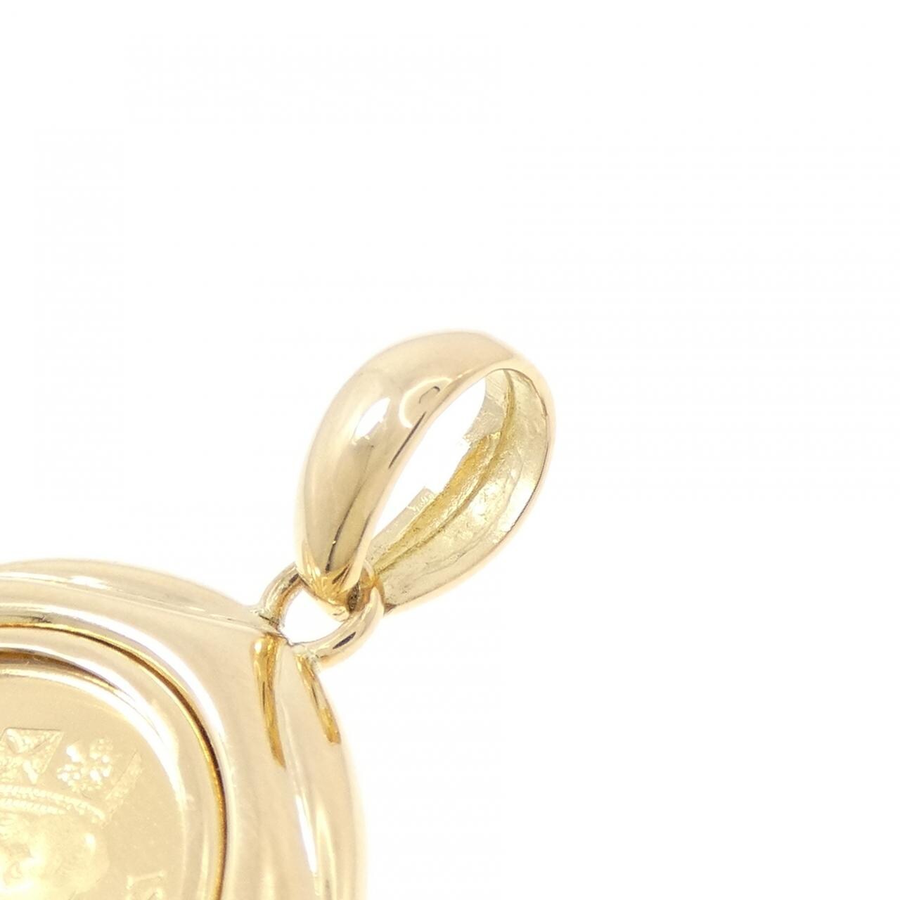 K18YG(枠) コイン ペンダント