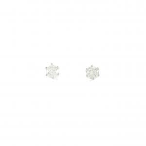 PT900 ソリティア ダイヤモンド ピアス 0.10CT